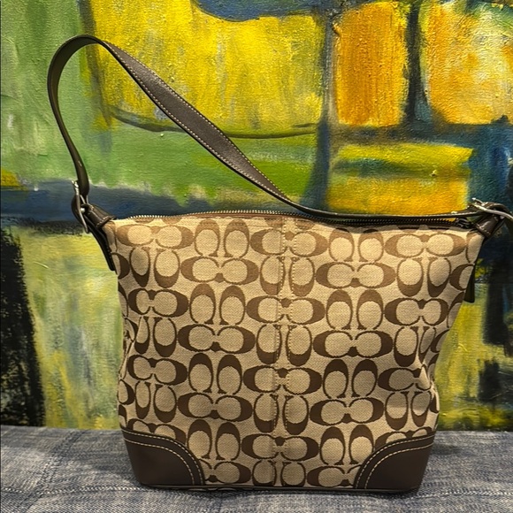 Coach Brown Signature Shoulder Bag - Picture 5 of 15